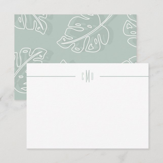 Agradecimento Cartão Mínimo Monstro de Nota Monográfica Gree Mon (Frente/Verso)