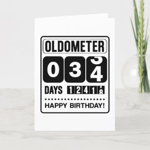 Agradecimento Cartão Oldometer de 34 de aniversário