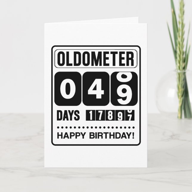 Agradecimento Cartão Oldometer de 49.o aniversário (Frente)