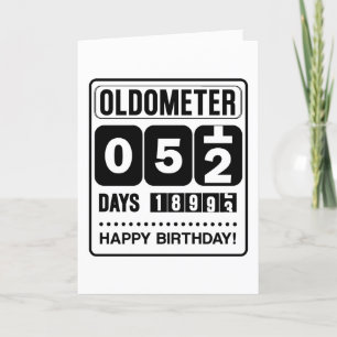 Agradecimento Cartão Oldometer de 52º aniversário