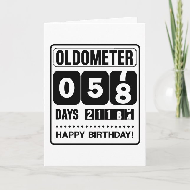 Agradecimento Cartão Oldometer de 58º aniversário (Frente)
