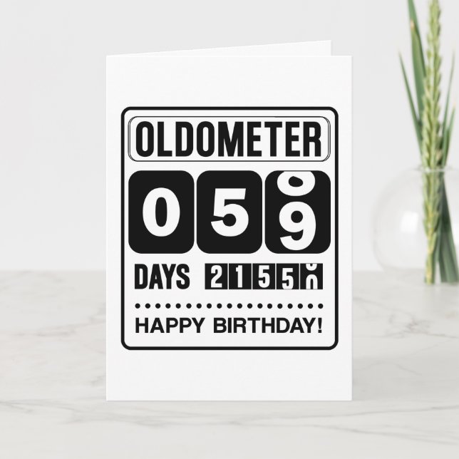 Agradecimento Cartão Oldometer de 59.o aniversário (Frente)