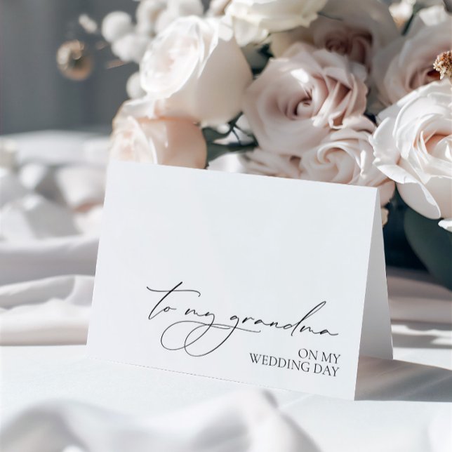 Agradecimento Cartão "Para Minha Avó No Meu Dia De Casamento" ("To My Grandma On My Wedding Day" Card)