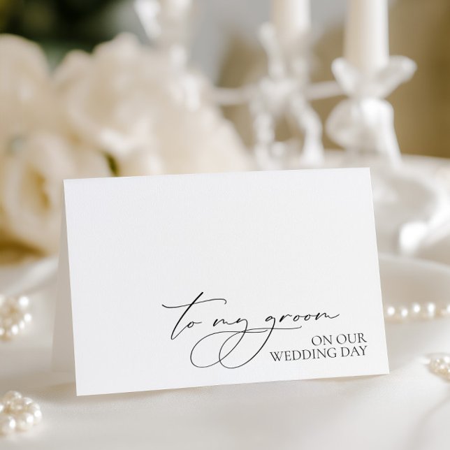 Agradecimento Cartão "Para O Meu Quarto No Meu Dia De Casamento" (To My Groom On My Wedding Day" Card)