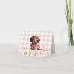 Agradecimento Cartão Personalizado de Dachshund para Qualquer Oc