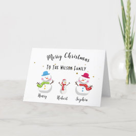 Agradecimento Cartão Personalizado de Natal da Família