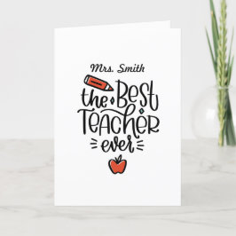 Agradecimento Cartão Personalizado de Professora de Gratidão