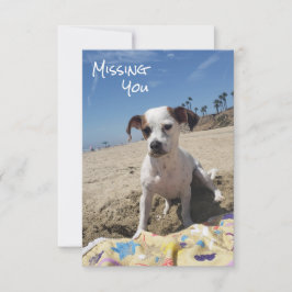 Agradecimento Cartão Personalizado de Saudades do Cachorro