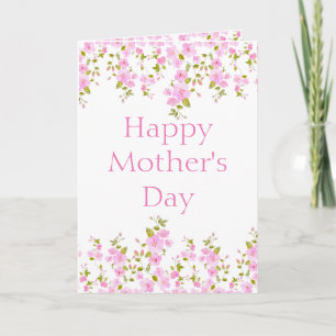 Agradecimento Cartão Personalizado Flor de Cerejeira Rosa