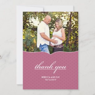 Agradecimento Cartão Plano de Foto do Chá de Bebê Obrigado