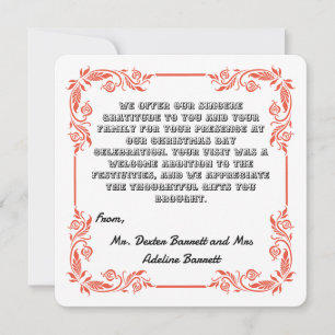 Agradecimento Cartão Plano Personalizado de Gratidão de Férias -