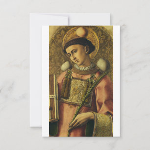 Agradecimento Cartão Religioso de Arte de São Estêvão