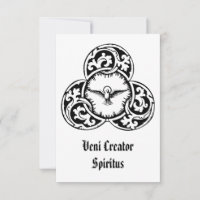 Cartão Religioso de Arte Sacra Veni Creator Spirit