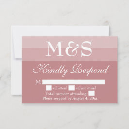 Agradecimento Cartão RSVP de Casamento de Script Moderno Dusty R