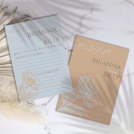 Agradecimento Cartão RSVP de Casamento Floral Minimalista