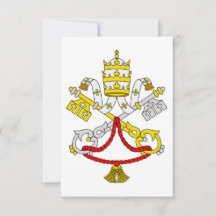 Cartão Santo Brasão de Armas do Vaticano