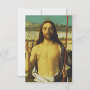 Agradecimento Cartão Santo de Cristo Abençoando de Giovanni Bell