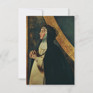 Agradecimento Cartão Santo de Diálogo Místico de Sta. Catarina d