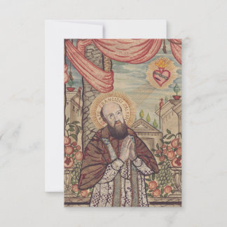 Agradecimento Cartão Santo de São Francisco de Sales