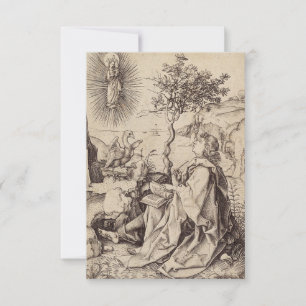 Agradecimento Cartão Santo de São João Evangelista Gravura