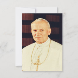 Agradecimento Cartão Santo de São João Paulo II Apóstolo da Mise