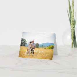 Agradecimento Cartão simples Personalizável de casamento Obrigad