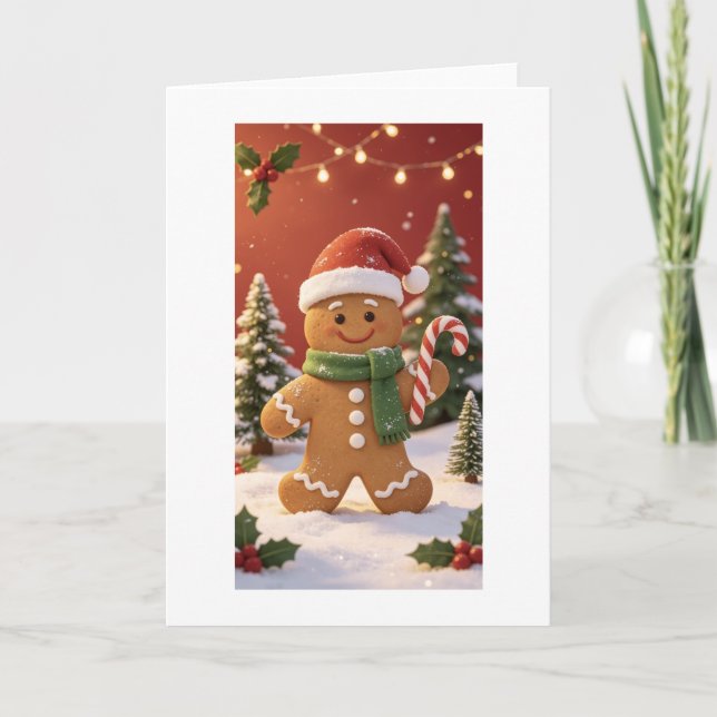 Agradecimento cartão temático de Natal (Frente)