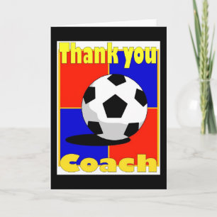 Agradecimento Cartão treinador de futebol