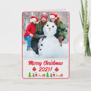 Agradecimento Cartão Xmas de Foto Completamente Personalizado