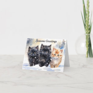 Agradecimento Cartão Xmas de Kitten Bonito