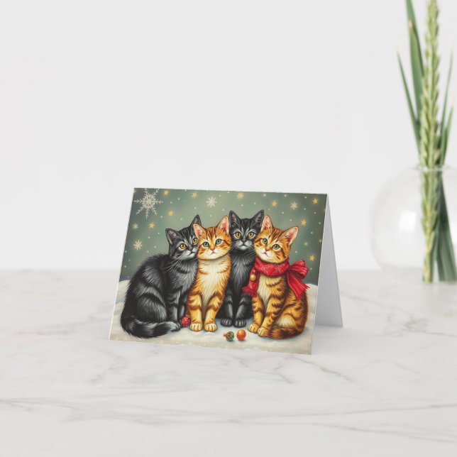 Agradecimento Cartão Xmas de Kitten Bonito (Frente)