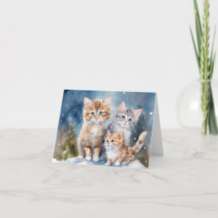 Agradecimento Cartão Xmas de Kitten Bonito