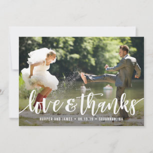 Agradecimento Casamento De Roteiros Funky Obrigado Cartão com f
