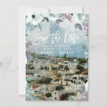 Casamento de verão da Grécia Rhodes salve o cartão