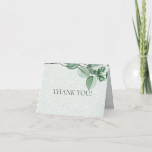 Agradecimento casamento    Elegante Aquarela Eucal