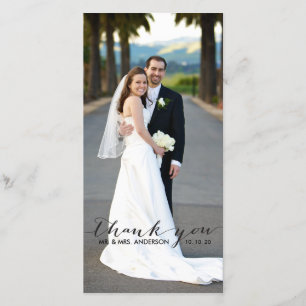 Agradecimento Casamento Simples De Manuscrito Obrigado Cartão co