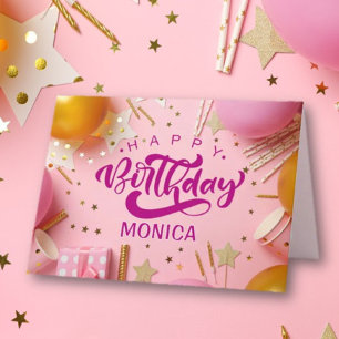 Agradecimento Celebrar! Feliz Cartão de Aniversário para Garota