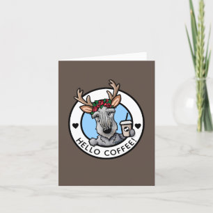 Agradecimento Cesky Terrier Coffee Lover Cartão de Natal