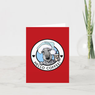 Agradecimento Cesky Terrier Coffee Lover Cartão de Natal