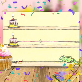 Agradecimento Chameleon Birthday - Cartão de Saudação