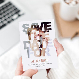 Agradecimento Chic Peek EDITABLE COLOR Salvar o Cartão de Data