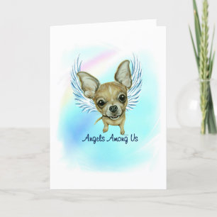 Agradecimento Chihuahua Angel Dog Pet Cartão de condolências
