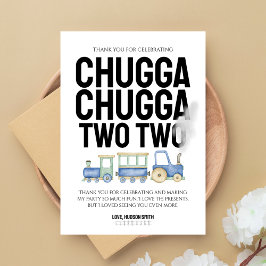 Agradecimento Chugga Chugga Dois Dois | Trem Crianças Cartão de 