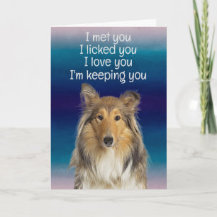 Agradecimento Collie de Cartão de Aniversário Personalizado
