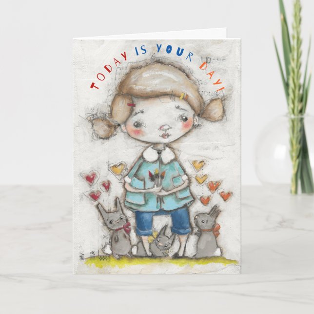 Agradecimento Colore seu dia - Cartão de saudação (Frente)