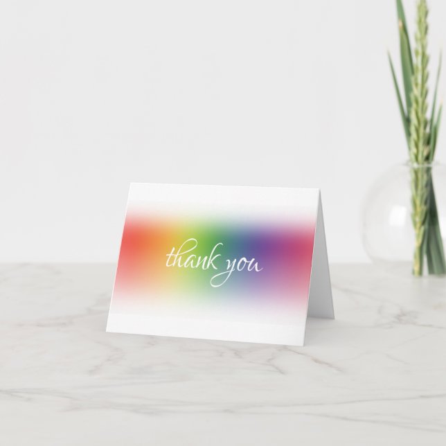 Agradecimento Colorido Abstrato Mão Script Elegant (Frente)