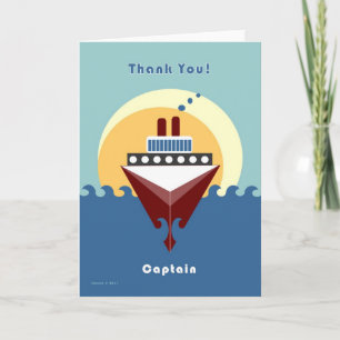 Agradecimento Cruise - Capitão - Obrigado Cartão de Vazio