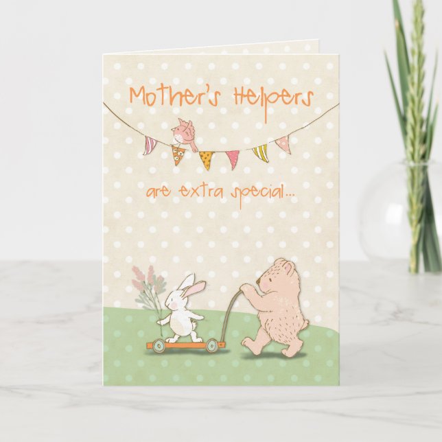 Agradecimento da Ajudante da Mãe Urso e Coelho (Frente)
