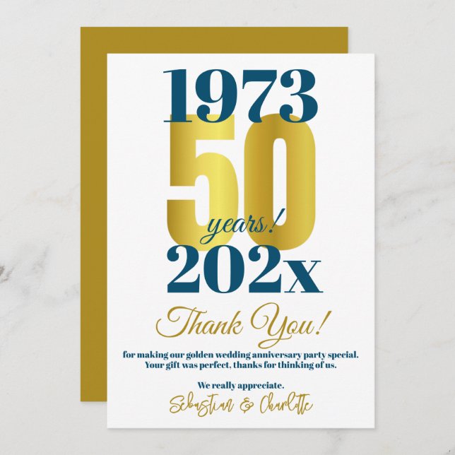 Agradecimento da Festa de Aniversário de 50 Anos d (Frente/Verso)