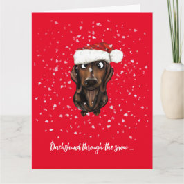 Agradecimento Dachshund, Cartão de Natal De Cão De Salsicha
